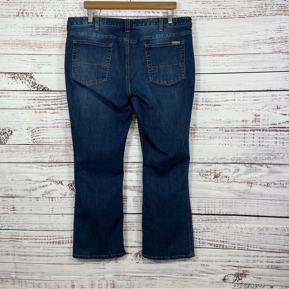 Carhartt Blue Slim Fit Bootcut Denim Jeans - Picture 8 of 16